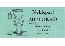 Albi Vtipná cedulka Neklepat! Můj úřad 20 x 10 cm