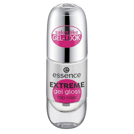 Essence Extreme Gel Gloss lesklý gelový krycí lak na nehty 8 ml
