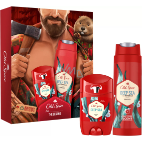 Old Spice Deep Sea sprchový gel 250 ml + deodorant stick 50 ml, kosmetická sada pro muže