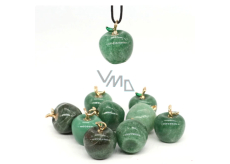 Avanturin zelený Jablko poznání přívěsek, přírodní kámen 2,7 x 15 mm, kámen štěstí