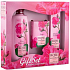 Rose of Bulgaria šampon s růžovou vodou na vlasy 330 ml + toaletní mýdlo 100 g + krém na ruce s růžovou vodou 75 ml, kosmetická sada pro ženy
