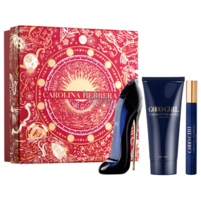 Carolina Herrera Good Girl parfémovaná voda 80 ml + tělové mléko 100 ml + parfémovaná voda 10 ml, dárková sada pro ženy