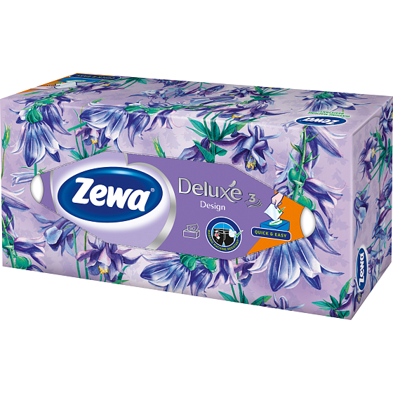 Zewa Deluxe Family Box 3vrstvé papírové kapesníky, 90 ks