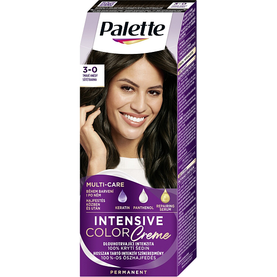 Schwarzkopf Palette Intensive Color Creme, barva na vlasy, N2 tmavě hnědá, 50 ml