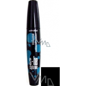 S-he Stylezone Volume voděodolná řasenka odstín 01 Black 12 ml