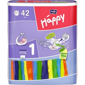 Bella Happy 1 Newborn 2-5 kg plenkové kalhotky 42 kusů