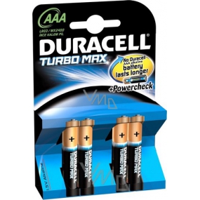 Duracell Turbo Max baterie AAA LR03/MX2400 4 kusy
