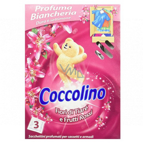 Coccolino Fiori di Tiaré e Frutti Rossi voňavé sáčky do prádla 3 kusy