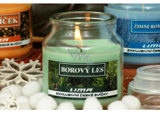 Lima Aroma Dreams Borovicový les aromatická svíčka sklenička s víčkem 120 g