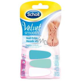 Scholl Velvet Smooth Pink náhradní hlavice do elektrického pilníku na nehty 3 kusy