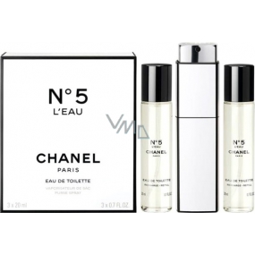 Chanel No.5 L Eau toaletní voda pro ženy komplet 3 x 20 ml