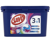 Savo Bez chloru Color 3v1 gelové kapsle na praní barevného prádla 17 kusů