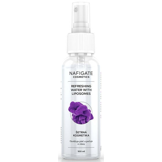 Nafigate Cosmetics Refreshing Water with Liposomes pleťová voda osvěžuje pleť a pečuje o vlasy rozprašovač 100 ml