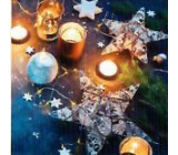 Nekupto Vánoční kartičky na dárky Svíčky s hvězdičkami 6,5 x 6,5 cm 6 kusů