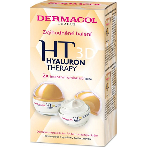 Dermacol Hyaluron Therapy 3D remodelační denní krém 50 ml + remodelační noční krém 50 ml, duopack