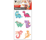Tetovací obtisky Barevní dinosauři 10,5 x 6 cm