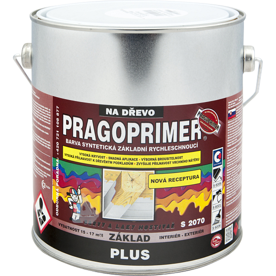 Pragoprimer Plus S 2070 základní barva na dřevo, 0100 bílá, 2,5 l