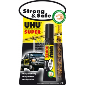 Uhu Alleskleber Super Strong & Safe super pevné sekunkové lepidlo nové generace 7 g