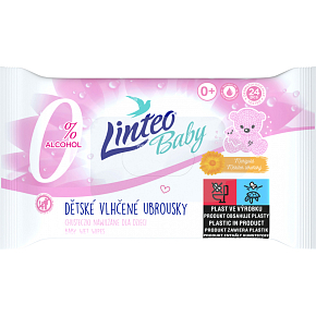 Linteo Baby vlhčené ubrousky s Měsíčkem lékařským, 24 ks Linteo Baby vlhčené ubrousky s Měsíčkem lékařským, 24 ks