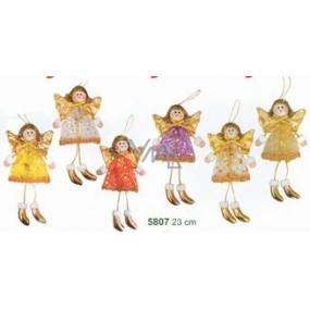 Andělské panenky v různobarevných šatech na zavěšení 23 cm 1 kus