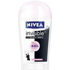 Nivea Invisible Black & White Clear antiperspirant deodorant stick pro ženy 40 ml
