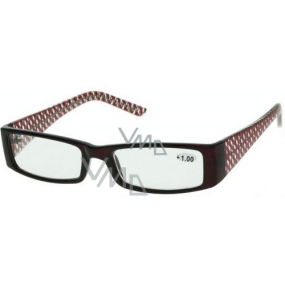 Berkeley Čtecí dioptrické brýle +3,50 červenočerné proužky CB02 1 kus MC2036