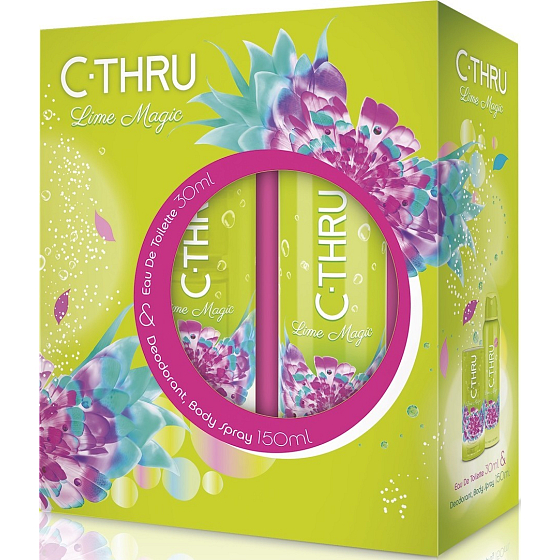 C-Thru Lime Magic toaletní voda pro ženy 30 ml + deodorant sprej 150 ml, dárková sada