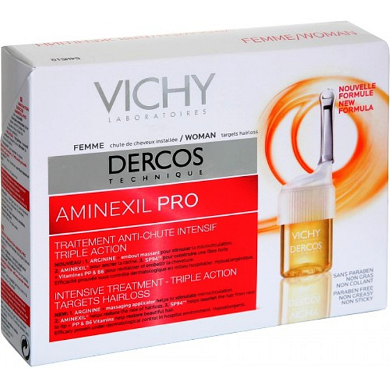 Vichy Dercos Aminexil Pro Intenzivní kúra proti vypadávání vlasů pro ženy 18 x 6 ml