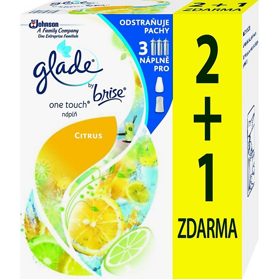 Glade One Touch Citrus mini sprej náhradní náplň do osvěžovače vzduchu 3 x 10 ml
