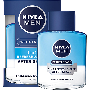 Nivea Men Protect & Care 2v1 pečující voda po holení, 100 ml Nivea Men Protect & Care 2v1 pečující voda po holení, 100 ml
