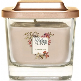 Yankee Candle Velvet Woods - Sametové dřevo sojová vonná svíčka Elevation malá sklo 1 knot 96 g