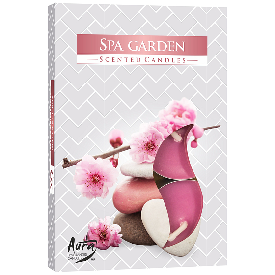 Bispol Aura Spa Garden - Lázeňská zahrada vonné čajové svíčky 6 kusů