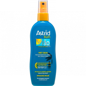 Astrid Sun Wet Skin OF30 transparentní sprej na opalování 150 ml