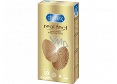 Durex Real Feel nelatexový kondom pro přirozený pocit kůže na kůži, nominální šířka: 56 mm 10 kusů