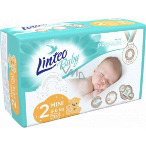 Linteo Baby Premium 2 Mini 3 - 6 kg jednorázové plenky 34 kusů