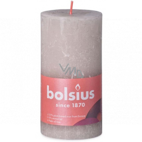 Bolsius Rustic svíčka šedá válec 68 x 130 mm