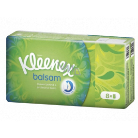 Kleenex Balsam Hanks hygienické kapesníky čtyřvrstvé 8 x 9 kusů