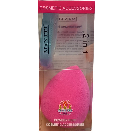 Man Fei Houbička pěnová a silikonová na make-up 5 cm 2 kusy