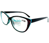 Berkeley Čtecí dioptrické brýle +3,0 plast černé s barevnými čárkami 1 kus MC2236