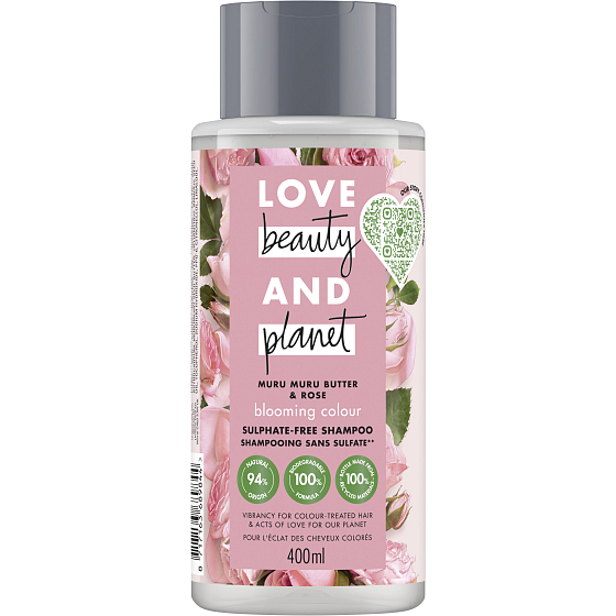 Love Beauty & Planet Murumurské máslo a Růže šampon pro barvené vlasy 400 ml