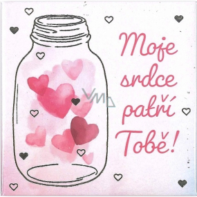 Albi Magnetka s ražbou Moje srdce patří Tobě! 6,5 x 6,5 cm