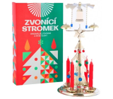 Andělské zvonění Zvonící stromek Vánoční stříbrný 30 cm