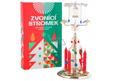 Andělské zvonění Zvonící stromek Vánoční stříbrný 30 cm