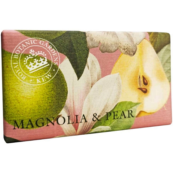 English Soap Magnolie & Hruška přírodní parfémované toaletní mýdlo s bambuckým máslem 240 g