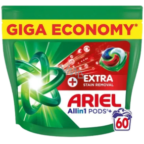 Ariel Extra Plus All in 1 Pods+ Extra gelové kapsle na praní univerzální 60 kusů