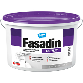 Het Fasadin fasádní barva s jemným zrnem, bílá, 7 kg Het Fasadin fasádní barva s jemným zrnem, bílá, 7 kg