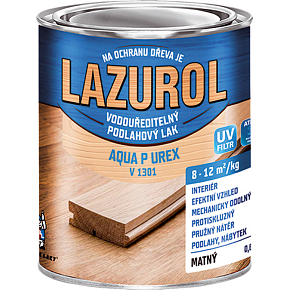 Lazurol Aqua P UREX V1301 mat odolný lak na dřevo bezbarvý, 600 g Lazurol Aqua P UREX V1301 mat odolný lak na dřevo bezbarvý, 600 g