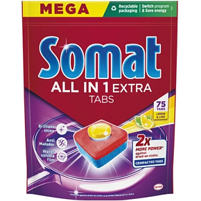 Somat All In 1 Extra Lemon tablety do myčky 75 kusů