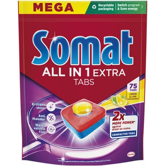 Somat All In 1 Extra Lemon tablety do myčky 75 kusů
