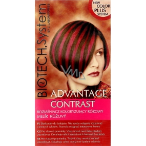 Biotech System Advantage Contrast růžový melír na vlasy 15 g + 30 ml